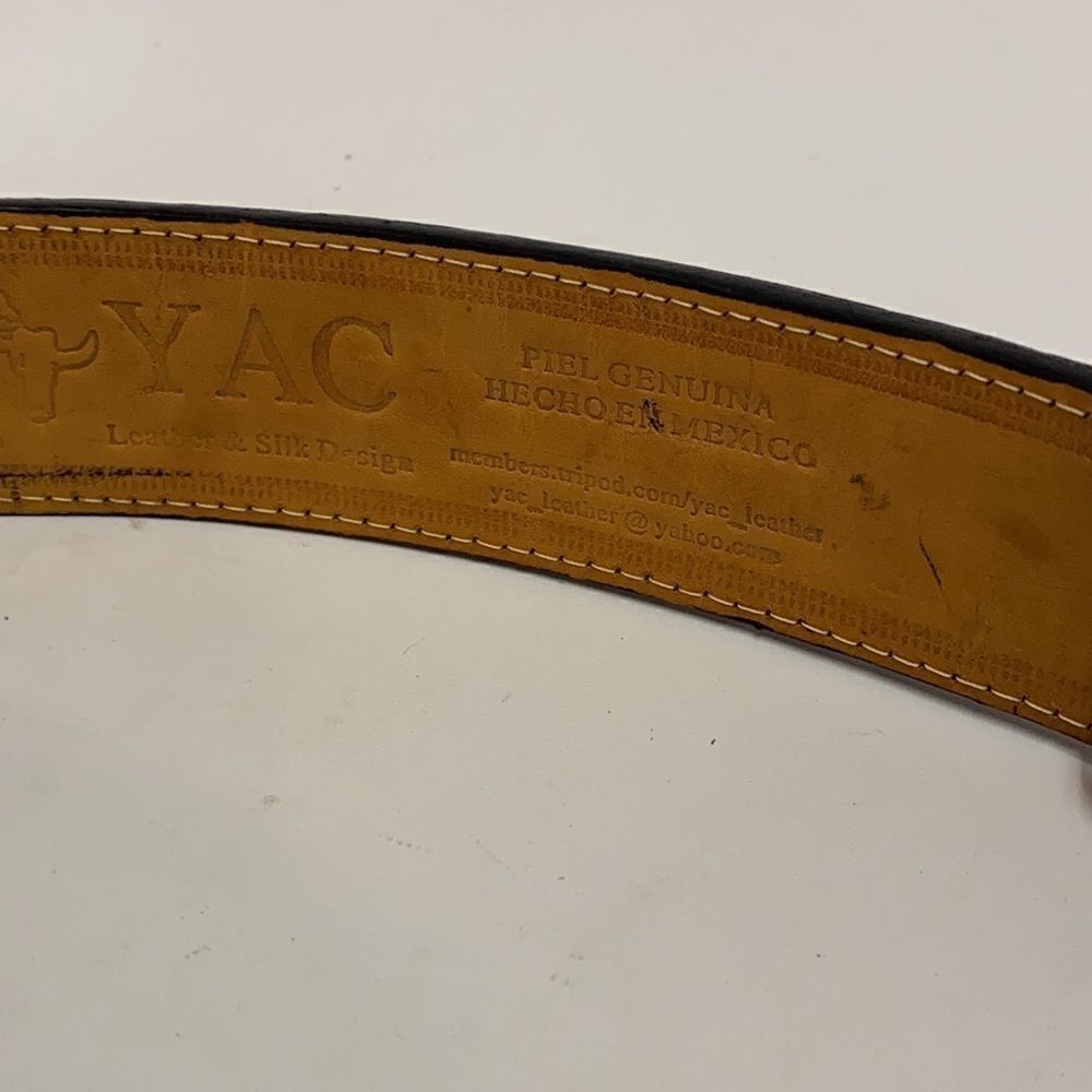 NWOT RARE YAC‎ Leather Design Men Leather Belt: 38 - Picture 7 of 7